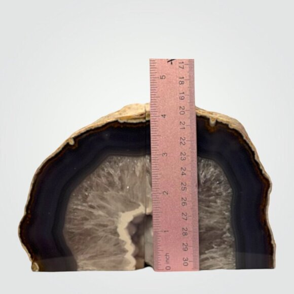 Crystal Bookends, Agate, Geode Center, Natural Home, Mindful Gift, Crystal Lover - Picture 10 of 16